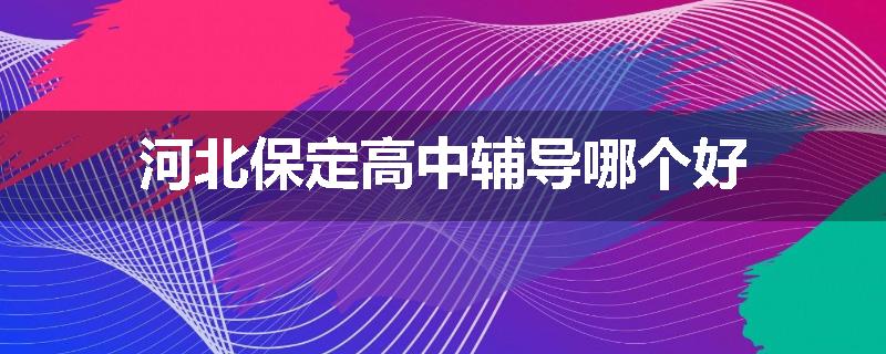 河北保定高中辅导哪个好