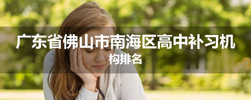 广东省佛山市南海区高中补习机构排名
