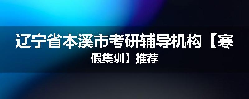 辽宁省本溪市考研辅导机构【寒假集训】推荐