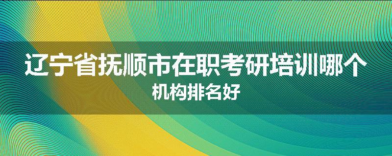 辽宁省抚顺市在职考研培训哪个机构排名好