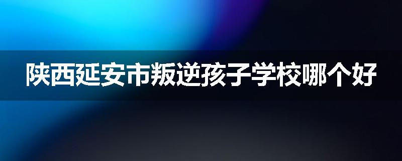 陕西延安市叛逆孩子学校哪个好