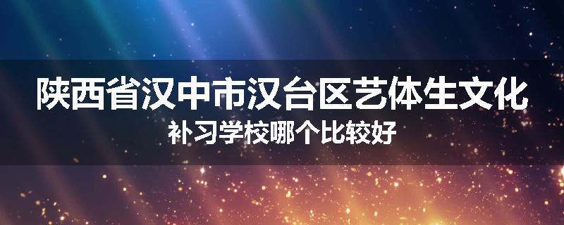 陕西省汉中市汉台区艺体生文化补习学校哪个比较好