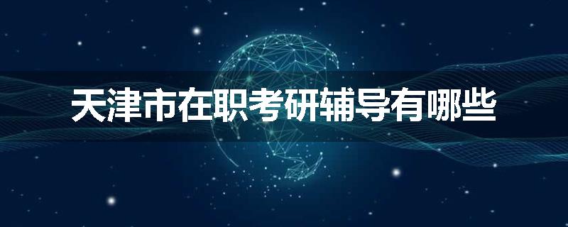 天津市在职考研辅导有哪些