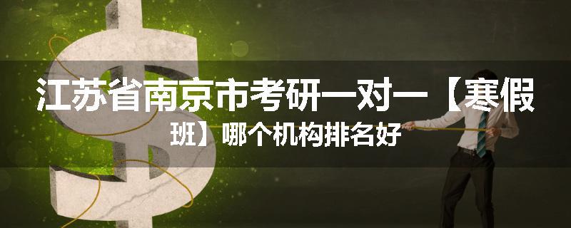 江苏省南京市考研一对一【寒假班】哪个机构排名好