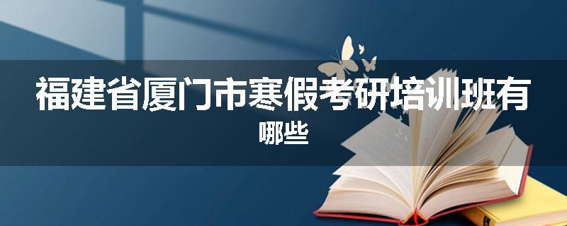 福建省厦门市寒假考研培训班有哪些
