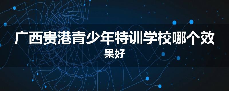 广西贵港青少年特训学校哪个效果好