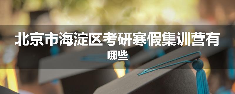 北京市海淀区考研寒假集训营有哪些
