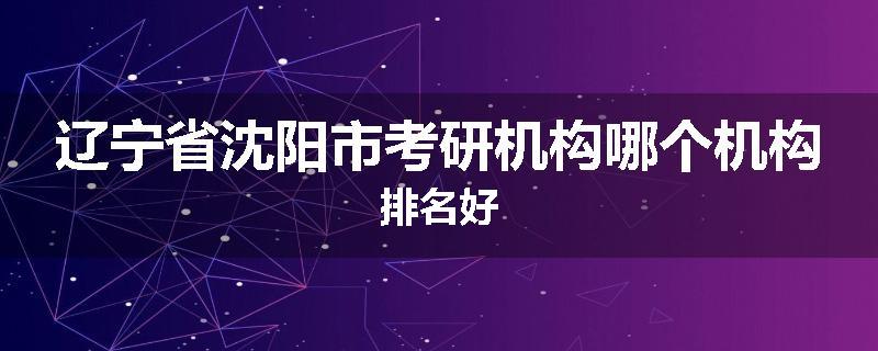 辽宁省沈阳市考研机构哪个机构排名好