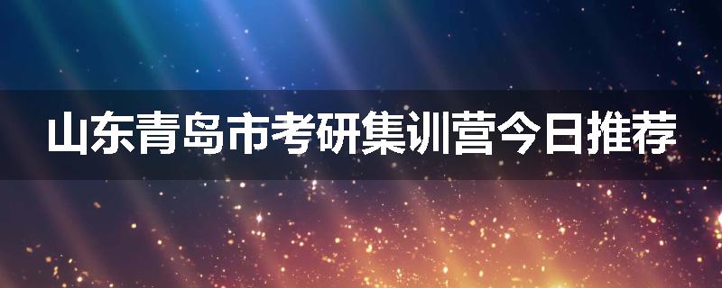 山东青岛市考研集训营今日推荐