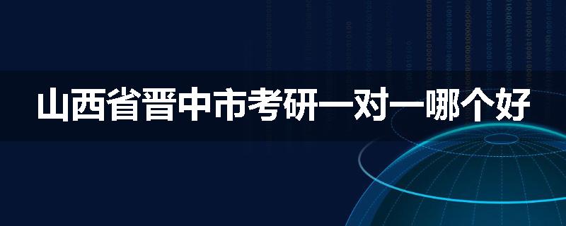 山西省晋中市考研一对一哪个好
