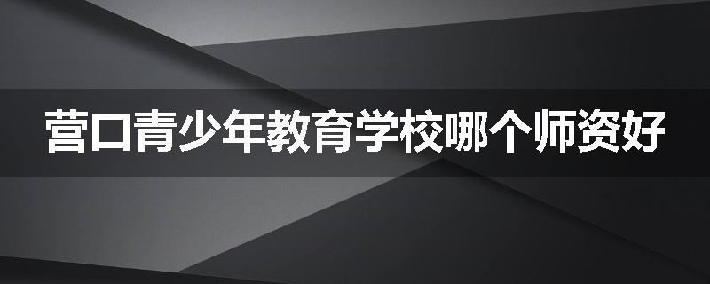 营口青少年教育学校哪个师资好