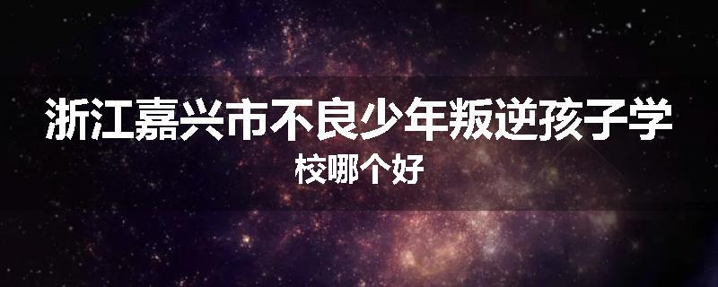 浙江嘉兴市不良少年叛逆孩子学校哪个好