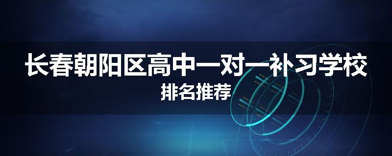 长春朝阳区高中一对一补习学校排名推荐