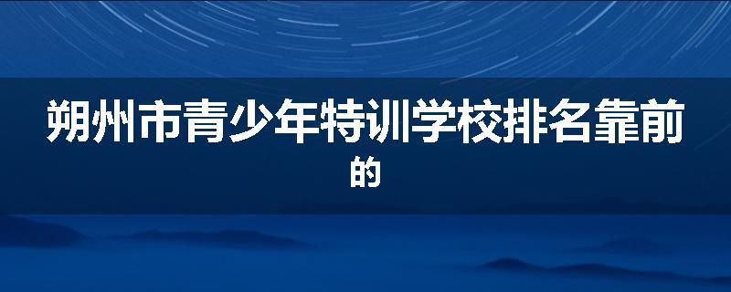 朔州市青少年特训学校排名靠前的