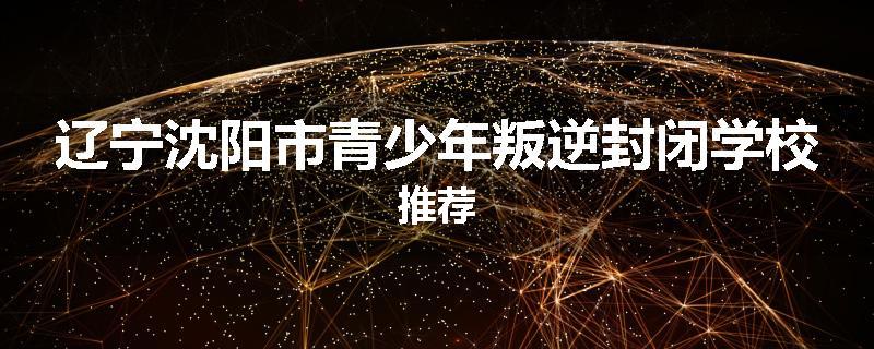 辽宁沈阳市青少年叛逆封闭学校推荐