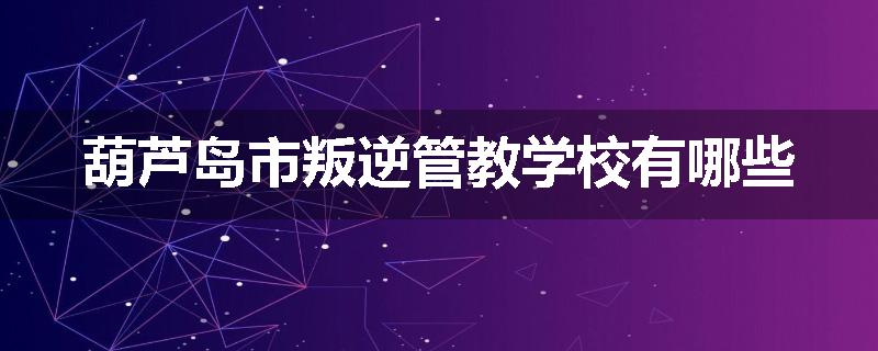 葫芦岛市叛逆管教学校有哪些