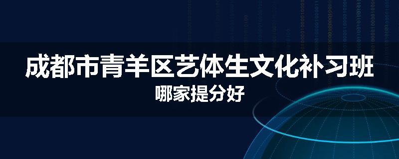 成都市青羊区艺体生文化补习班哪家提分好