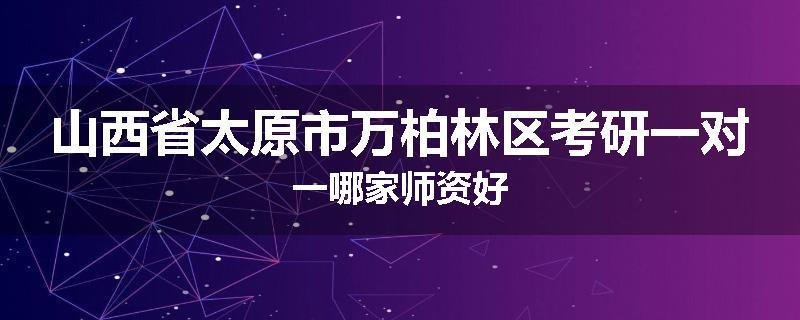 山西省太原市万柏林区考研一对一哪家师资好