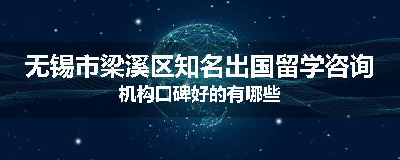 无锡市梁溪区知名出国留学咨询机构口碑好的有哪些