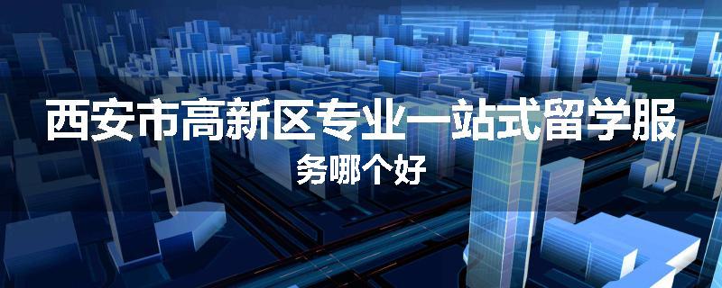 西安市高新区专业一站式留学服务哪个好