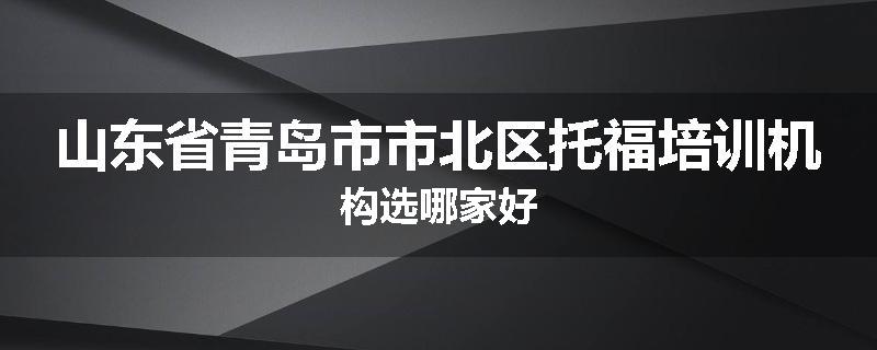 山东省青岛市市北区托福培训机构选哪家好