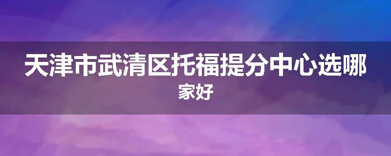 天津市武清区托福提分中心选哪家好