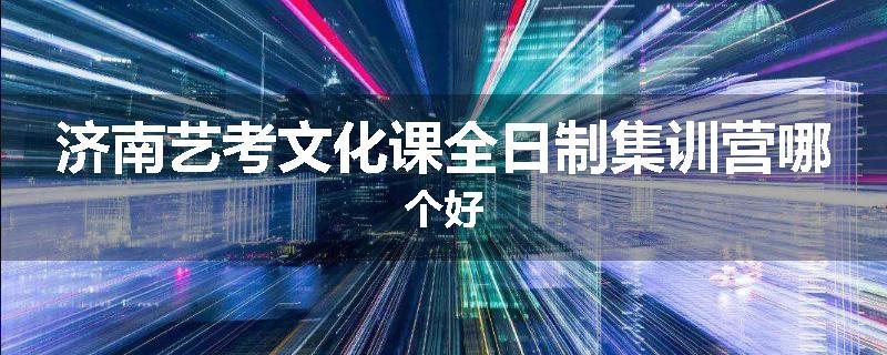 济南艺考文化课全日制集训营哪个好