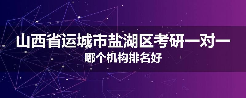 山西省运城市盐湖区考研一对一哪个机构排名好