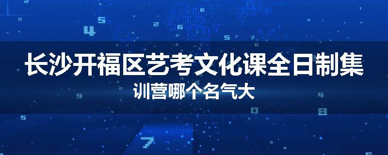 长沙开福区艺考文化课全日制集训营哪个名气大
