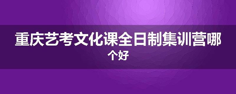 重庆艺考文化课全日制集训营哪个好