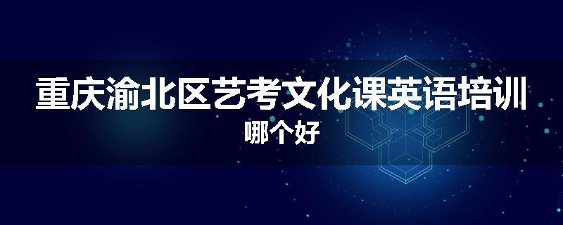 重庆渝北区艺考文化课英语培训哪个好