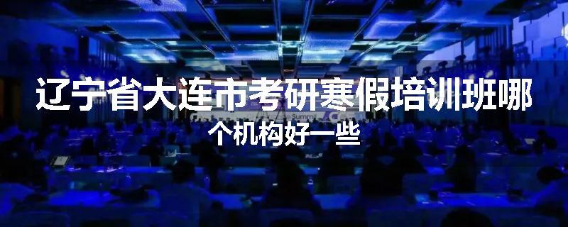 辽宁省大连市考研寒假培训班哪个机构好一些
