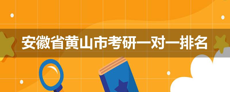 安徽省黄山市考研一对一排名