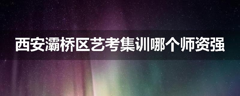 西安灞桥区艺考集训哪个师资强