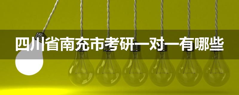 四川省南充市考研一对一有哪些