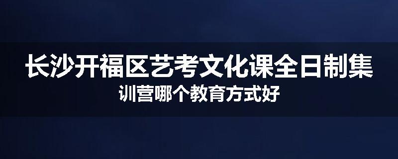 长沙开福区艺考文化课全日制集训营哪个教育方式好