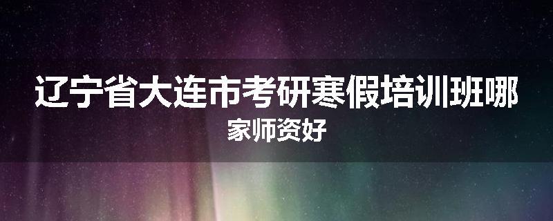 辽宁省大连市考研寒假培训班哪家师资好
