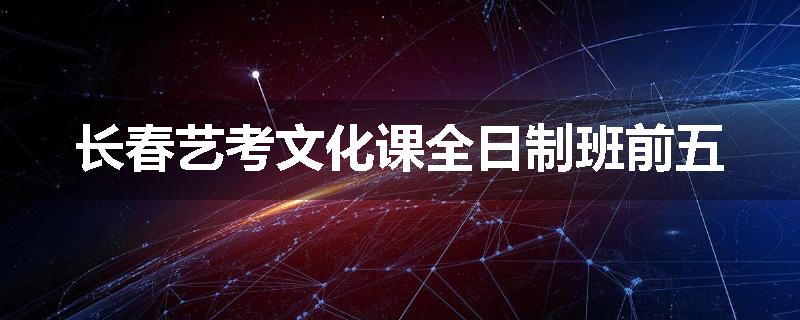 长春艺考文化课全日制班前五