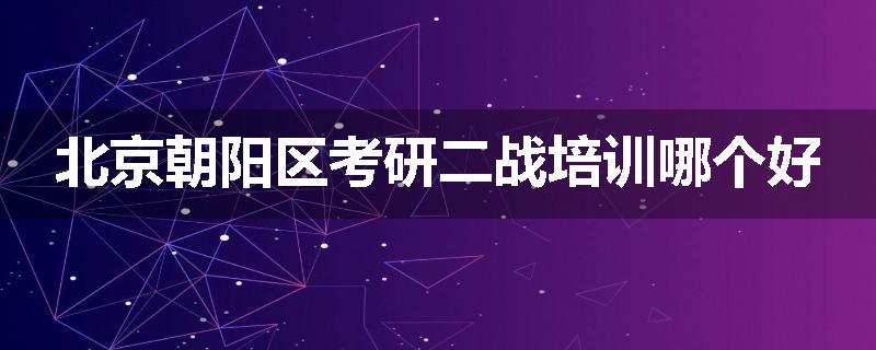 北京朝阳区考研二战培训哪个好