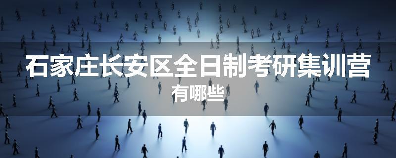 石家庄长安区全日制考研集训营有哪些