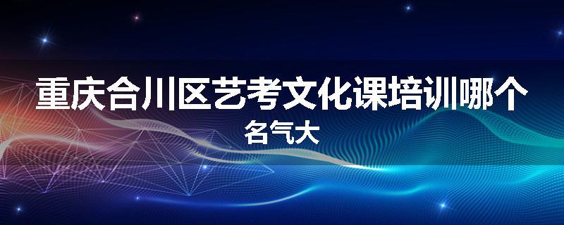 重庆合川区艺考文化课培训哪个名气大
