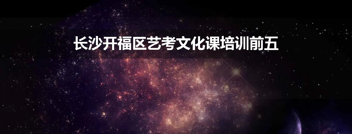 长沙开福区艺考文化课培训前五
