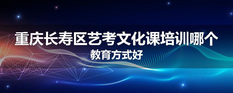 重庆长寿区艺考文化课培训哪个教育方式好