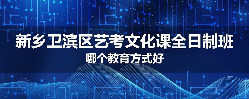 新乡卫滨区艺考文化课全日制班哪个教育方式好