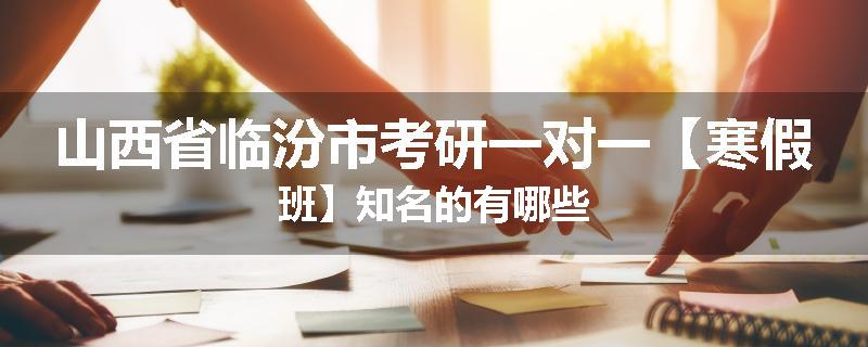 山西省临汾市考研一对一【寒假班】知名的有哪些