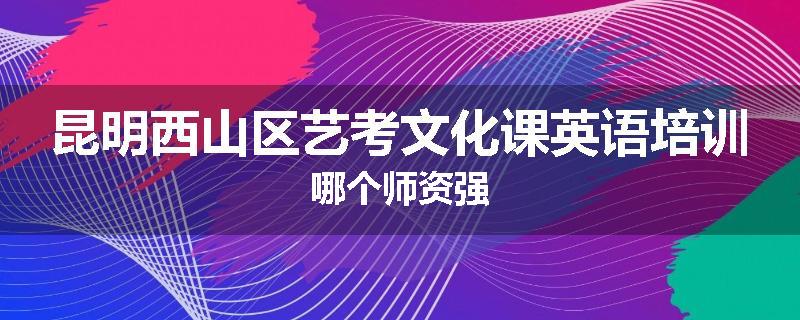昆明西山区艺考文化课英语培训哪个师资强