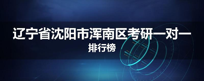 辽宁省沈阳市浑南区考研一对一排行榜