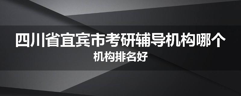 四川省宜宾市考研辅导机构哪个机构排名好