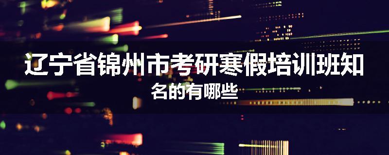 辽宁省锦州市考研寒假培训班知名的有哪些
