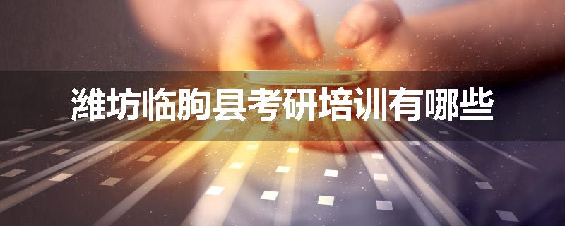 潍坊临朐县考研培训有哪些